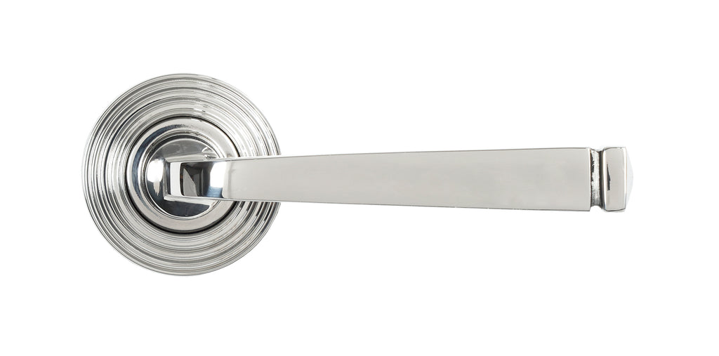White background image of From The Anvil's Polished Marine Stainless Steel Avon Round Lever on Rose Set (Unsprung) | From The Anvil