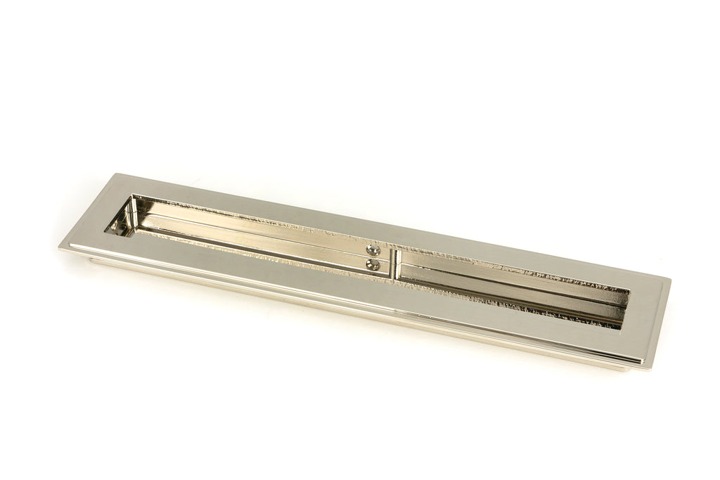 White background image of From The Anvil's Polished Nickel Art Deco Rectangular Pull | From The Anvil