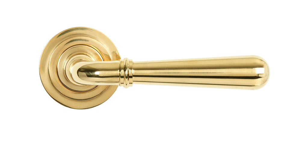White background image of From The Anvil's Polished Brass Newbury Lever on Rose Set (Sprung) | From The Anvil