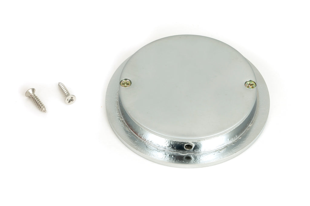 White background image of From The Anvil's Satin Chrome Plain Round Pull | From The Anvil