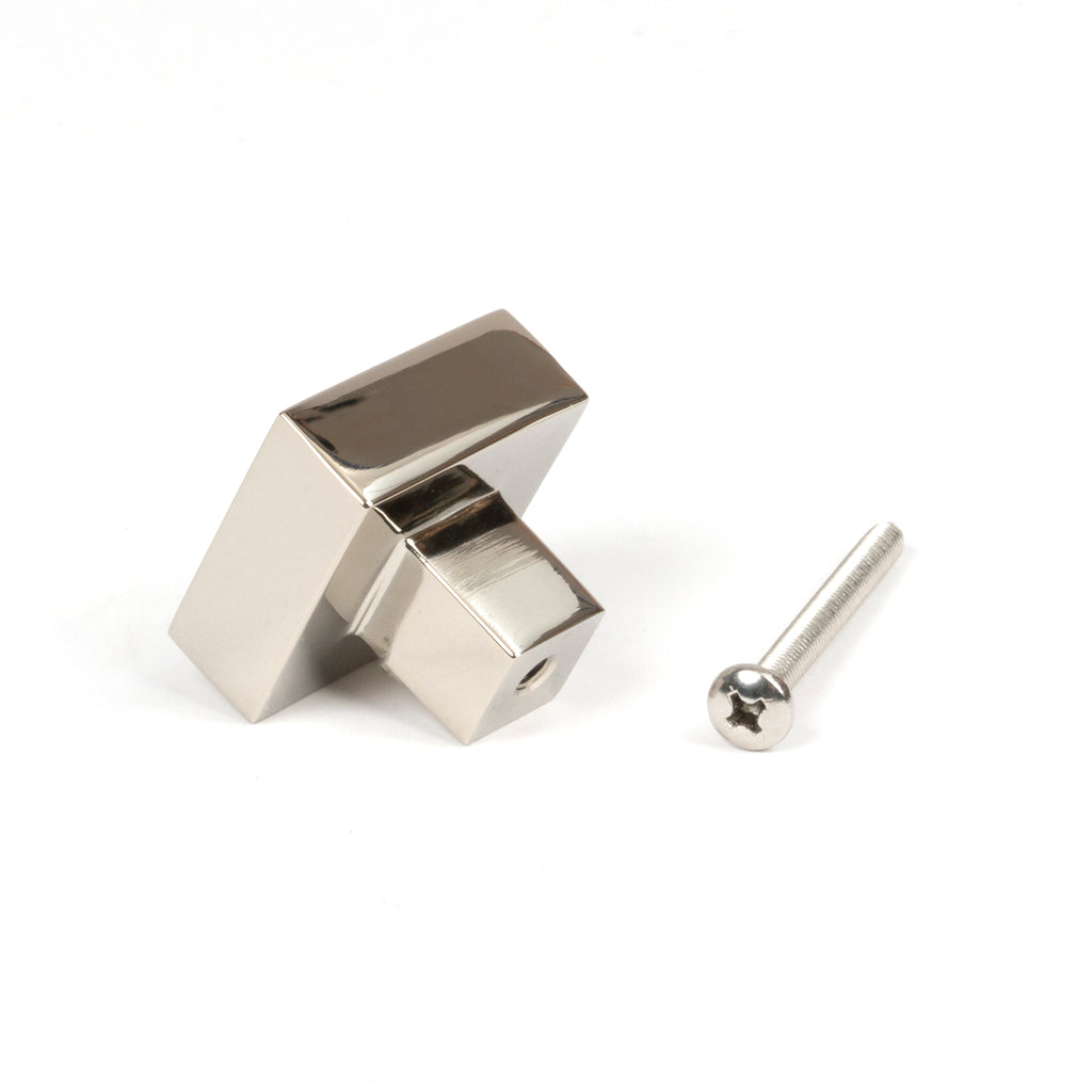 White background image of From The Anvil's Polished Nickel Albers Cabinet Knob | From The Anvil