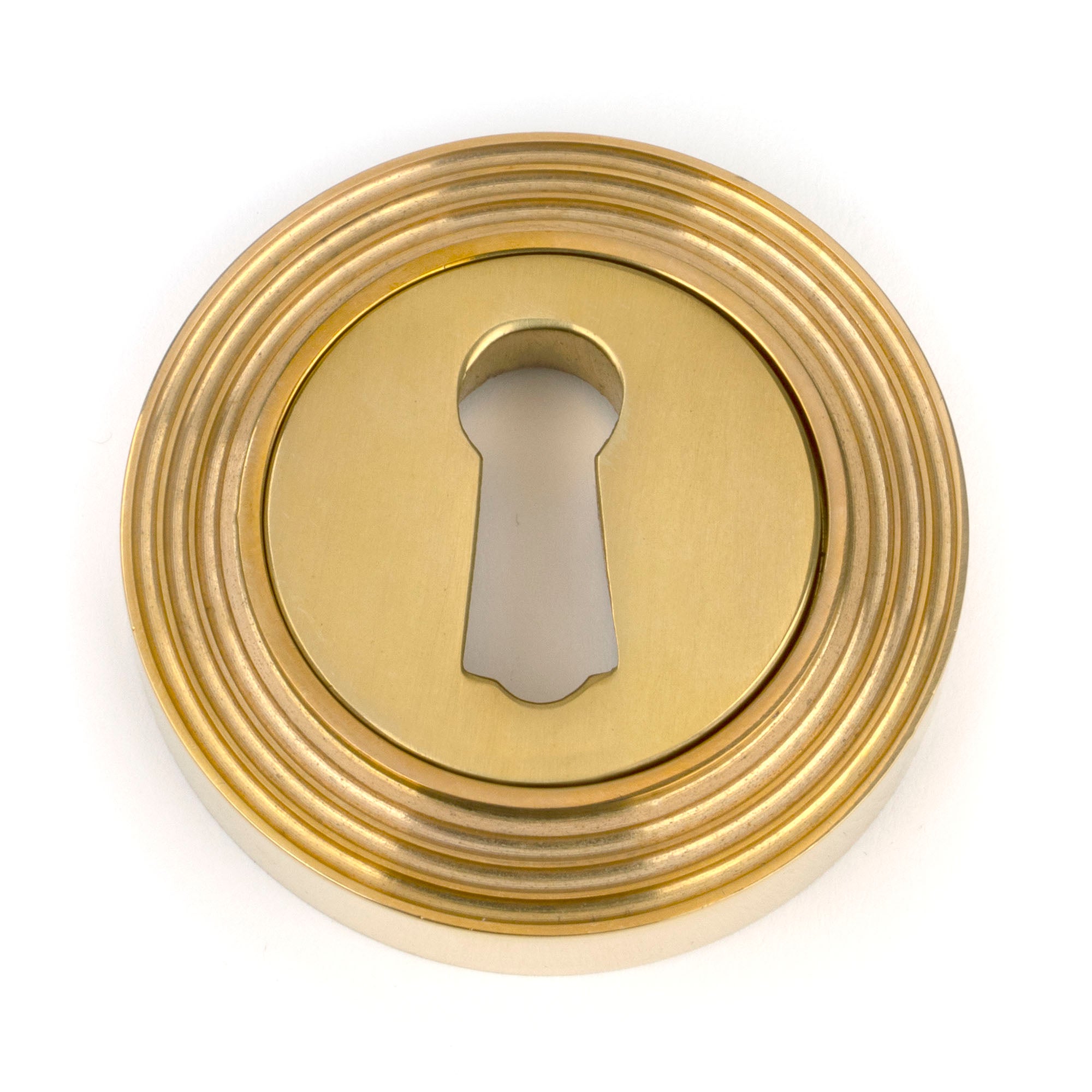 From The Anvil's Polished Brass Round Escutcheon
