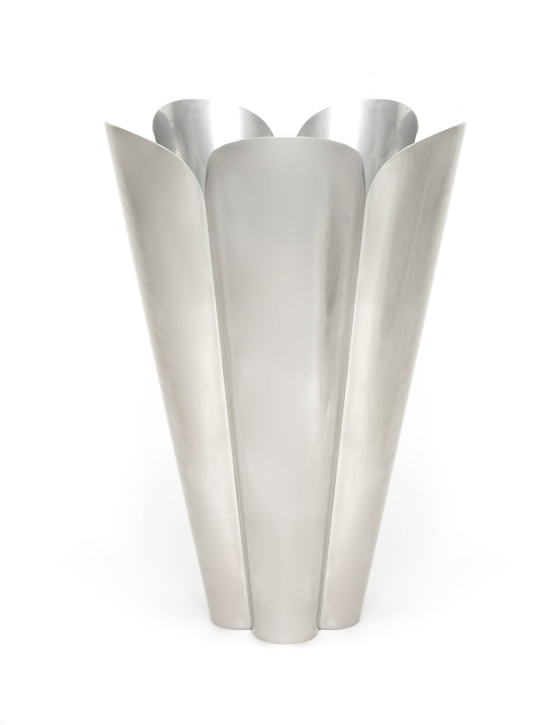 White background image of From The Anvil's Satin Marine SS (316) Stainles Steel Flora Plant Pot | From The Anvil