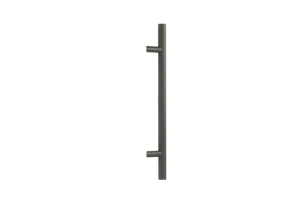 White background image of From The Anvil's Matt Black Offset T Bar Handle Bolt Fix 32mm dia | From The Anvil