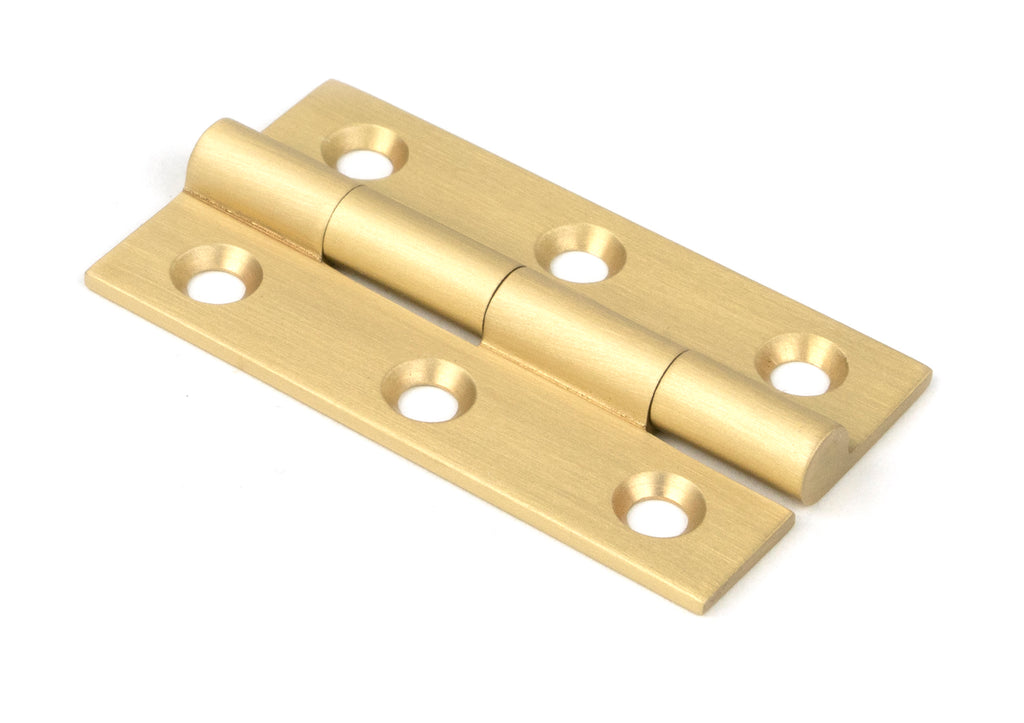 White background image of From The Anvil's Satin Brass Butt Hinge (pair) | From The Anvil