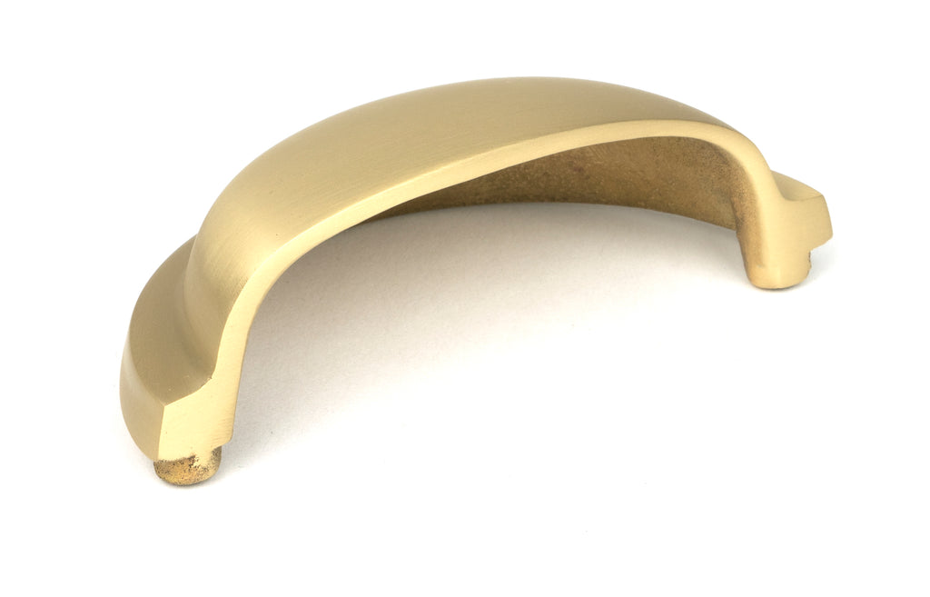 White background image of From The Anvil's Satin Brass Regency Concealed Drawer Pull | From The Anvil
