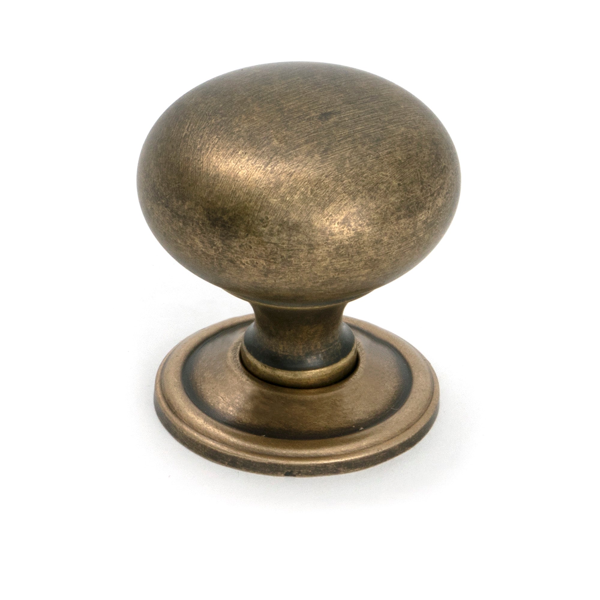 From The Anvil's Burnished Brass Mushroom Cabinet Knob