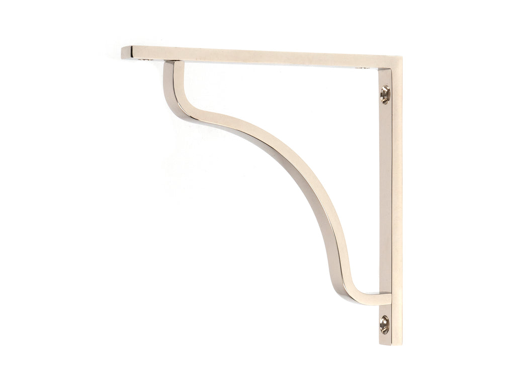 White background image of From The Anvil's Polished Nickel Abingdon Shelf Bracket | From The Anvil