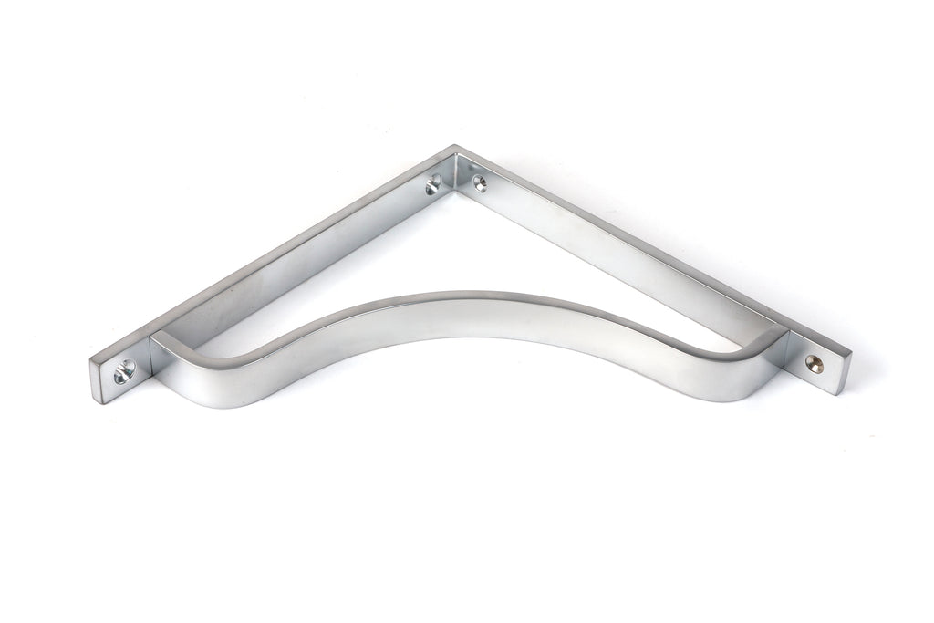 White background image of From The Anvil's Satin Chrome Abingdon Shelf Bracket | From The Anvil