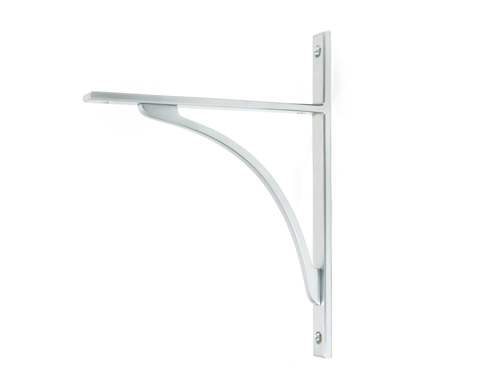 White background image of From The Anvil's Satin Chrome Apperley Shelf Bracket | From The Anvil