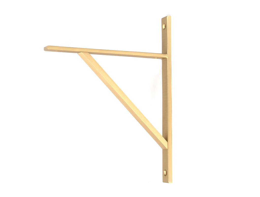 White background image of From The Anvil's Satin Brass Chalfont Shelf Bracket | From The Anvil