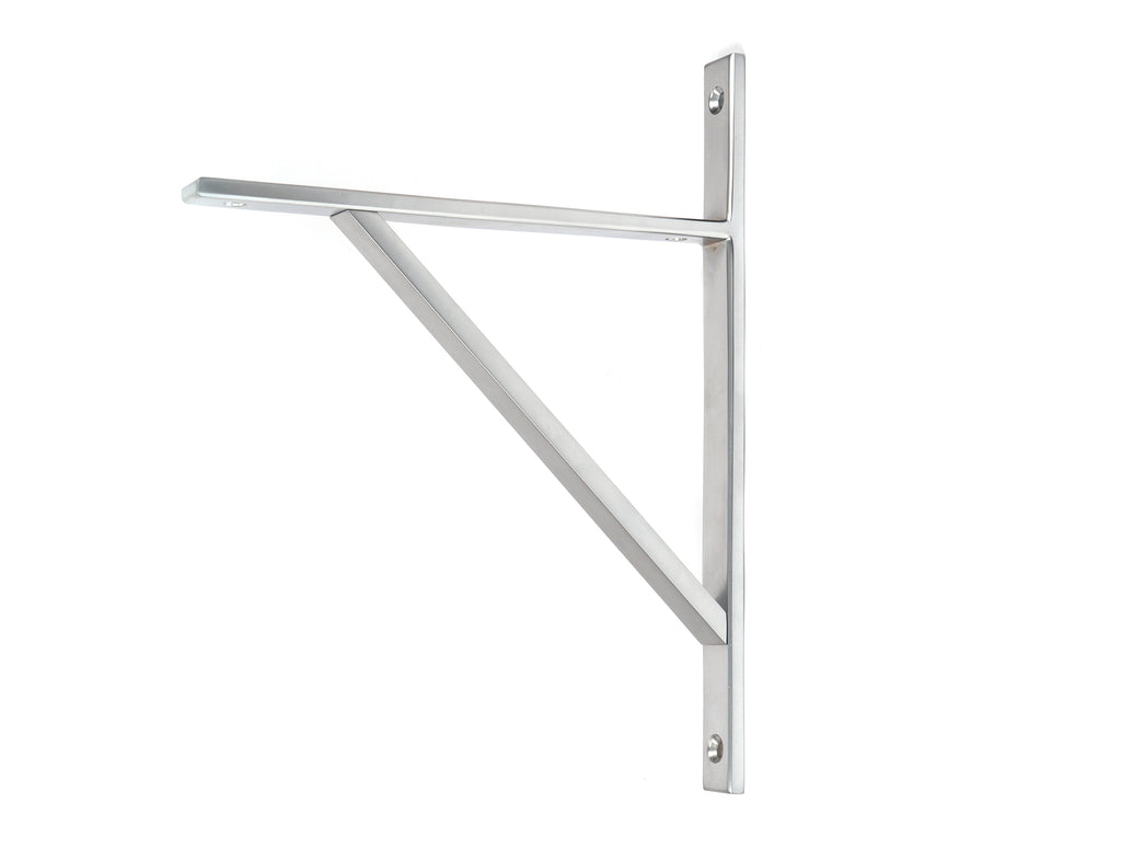 White background image of From The Anvil's Satin Chrome Chalfont Shelf Bracket | From The Anvil