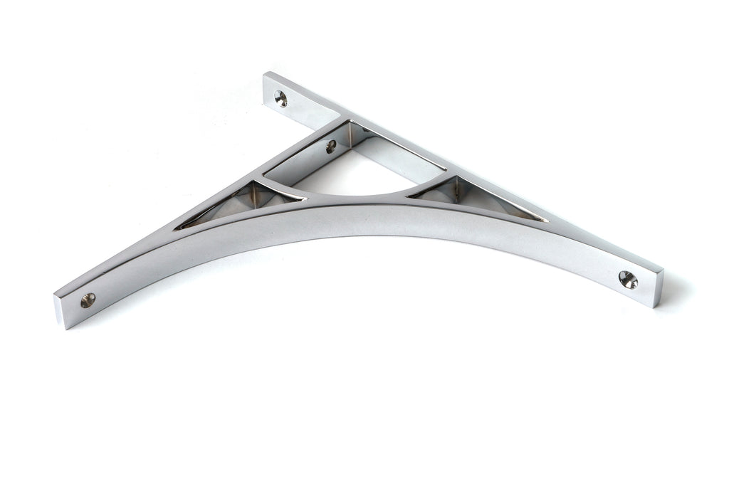 White background image of From The Anvil's Polished Chrome Tyne Shelf Bracket | From The Anvil