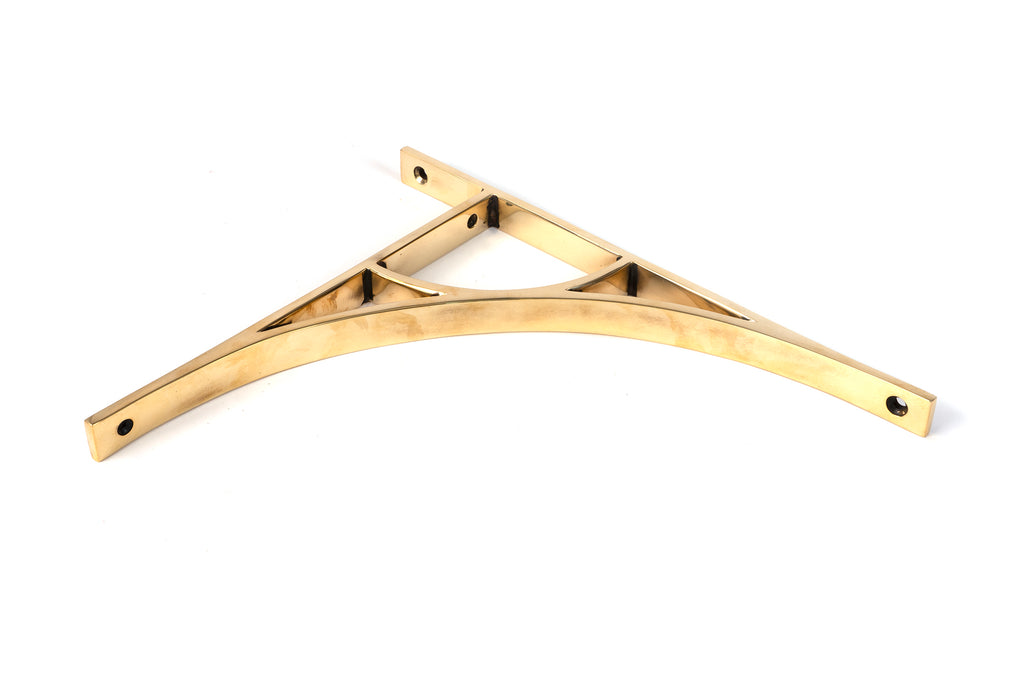White background image of From The Anvil's Aged Brass Tyne Shelf Bracket | From The Anvil