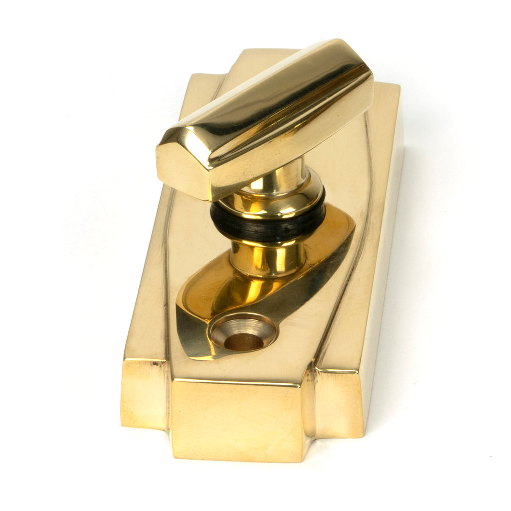 White background image of From The Anvil's Polished Brass Art Deco Thumbturn | From The Anvil