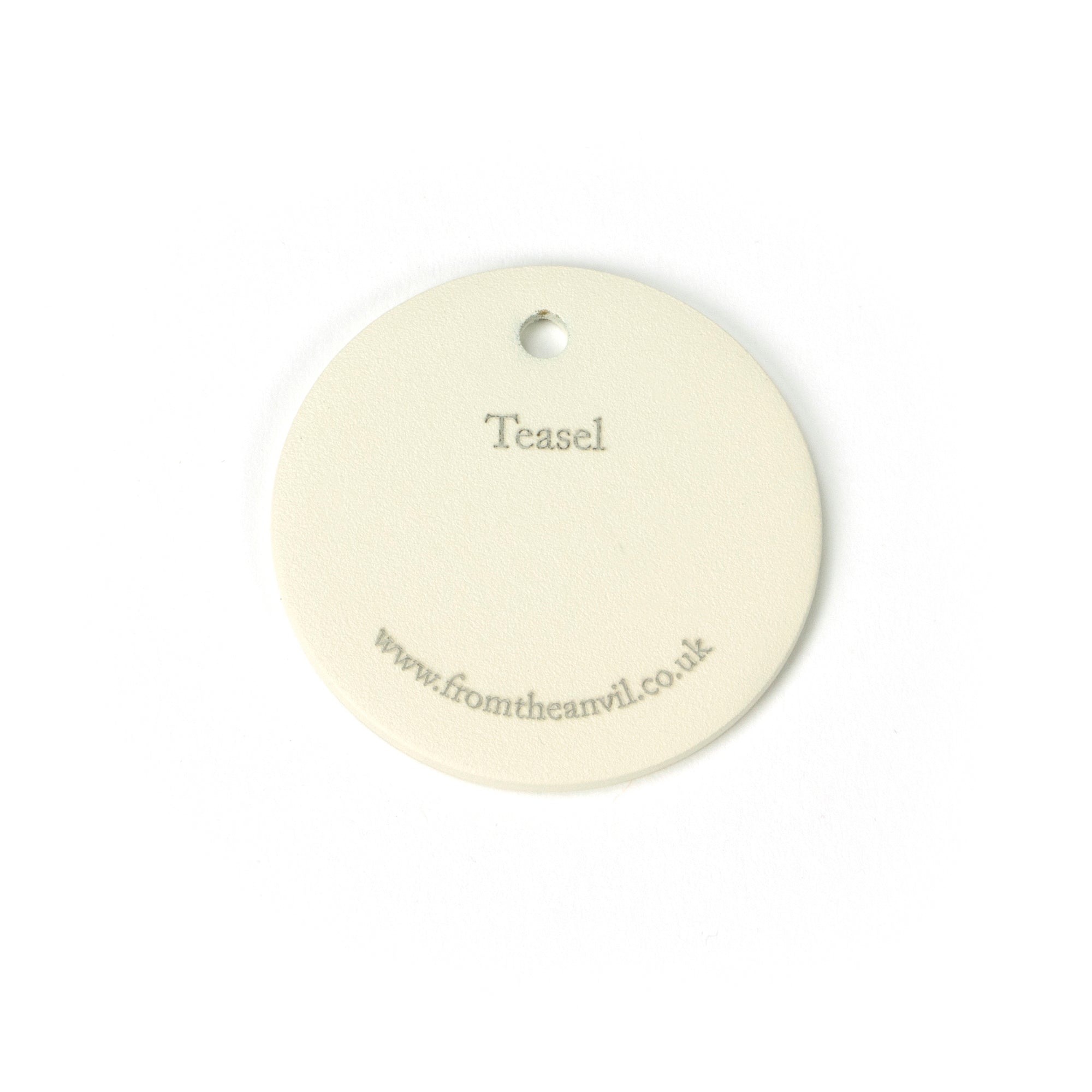 White background image of From The Anvil's Teasel finish swatch