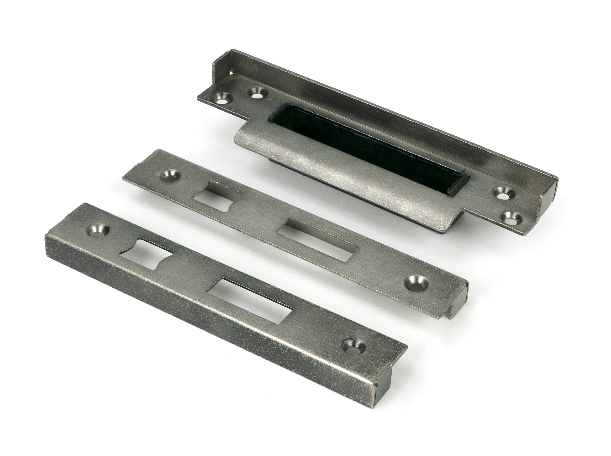From The Anvil's Pewter Patina ½" Rebate Kit for Sash Lock