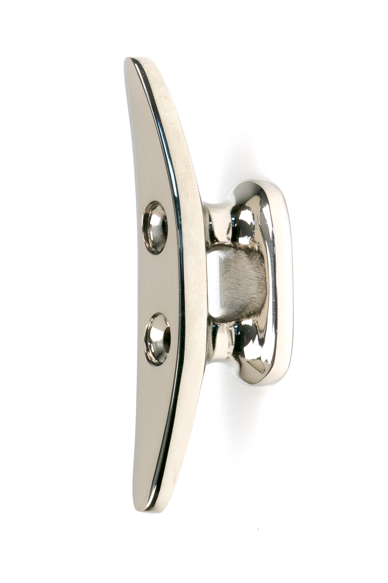 From The Anvil's Polished Nickel Marine Cleat Hook