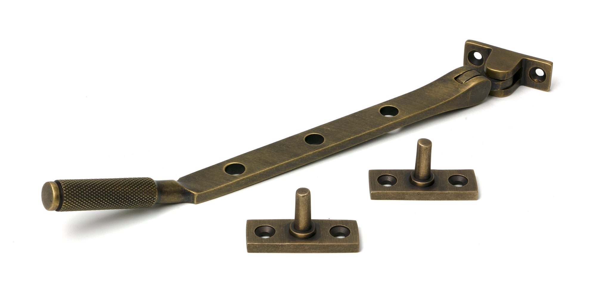 From The Anvil's Burnished Brass Brompton Stay