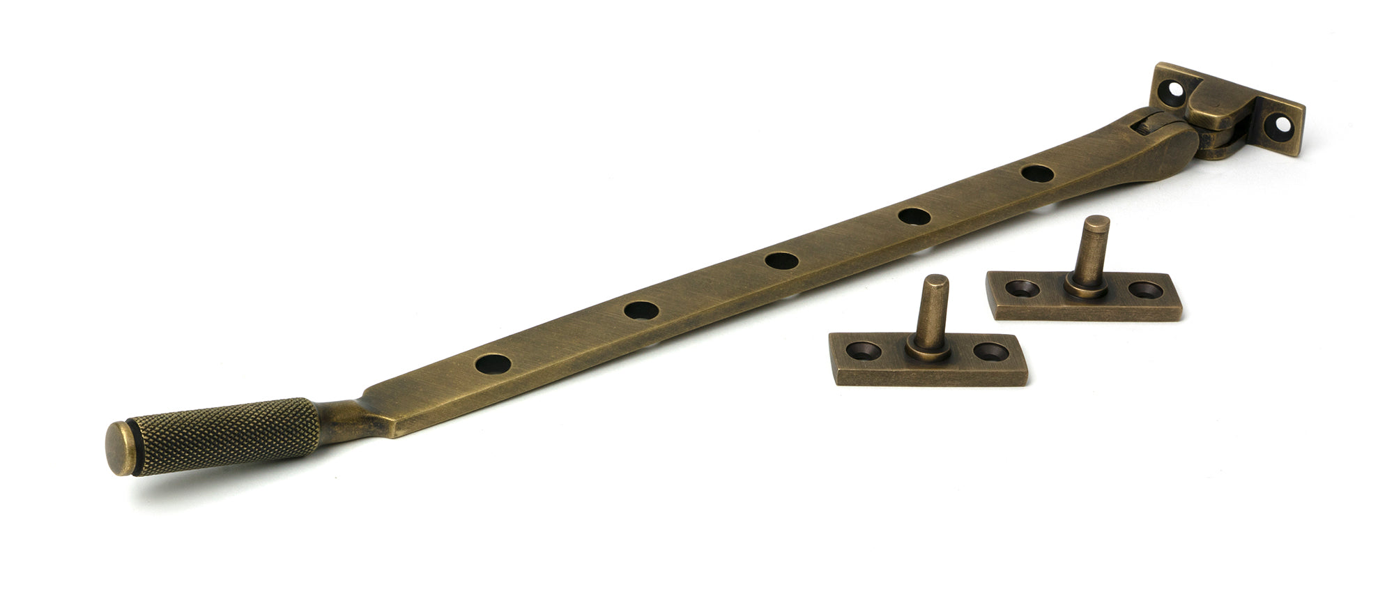 From The Anvil's Burnished Brass Brompton Stay