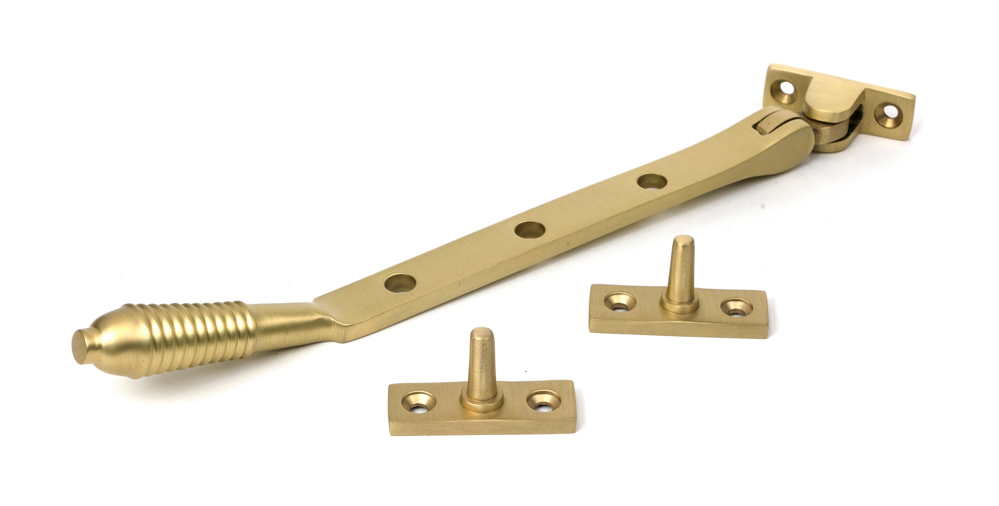 From The Anvil's Satin Brass Reeded Stay