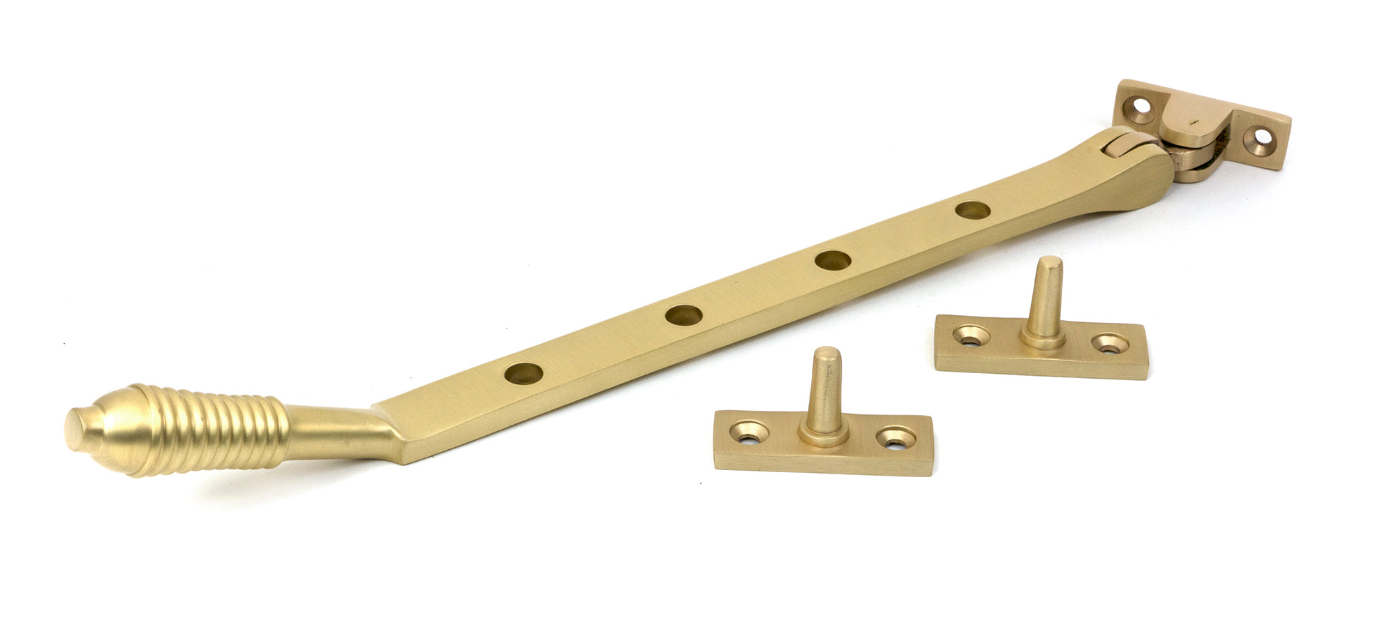 From The Anvil's Satin Brass Reeded Stay