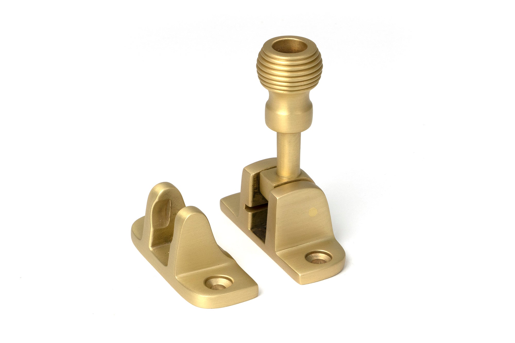 From The Anvil's Satin Brass Beehive Brighton Fastener