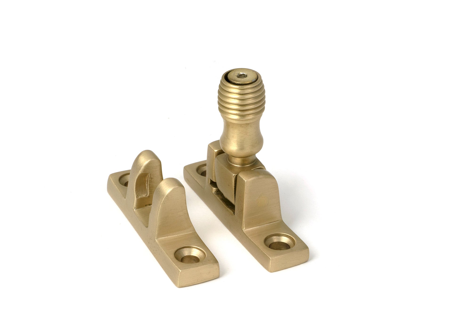 From The Anvil's Satin Brass Beehive Brighton Fastener