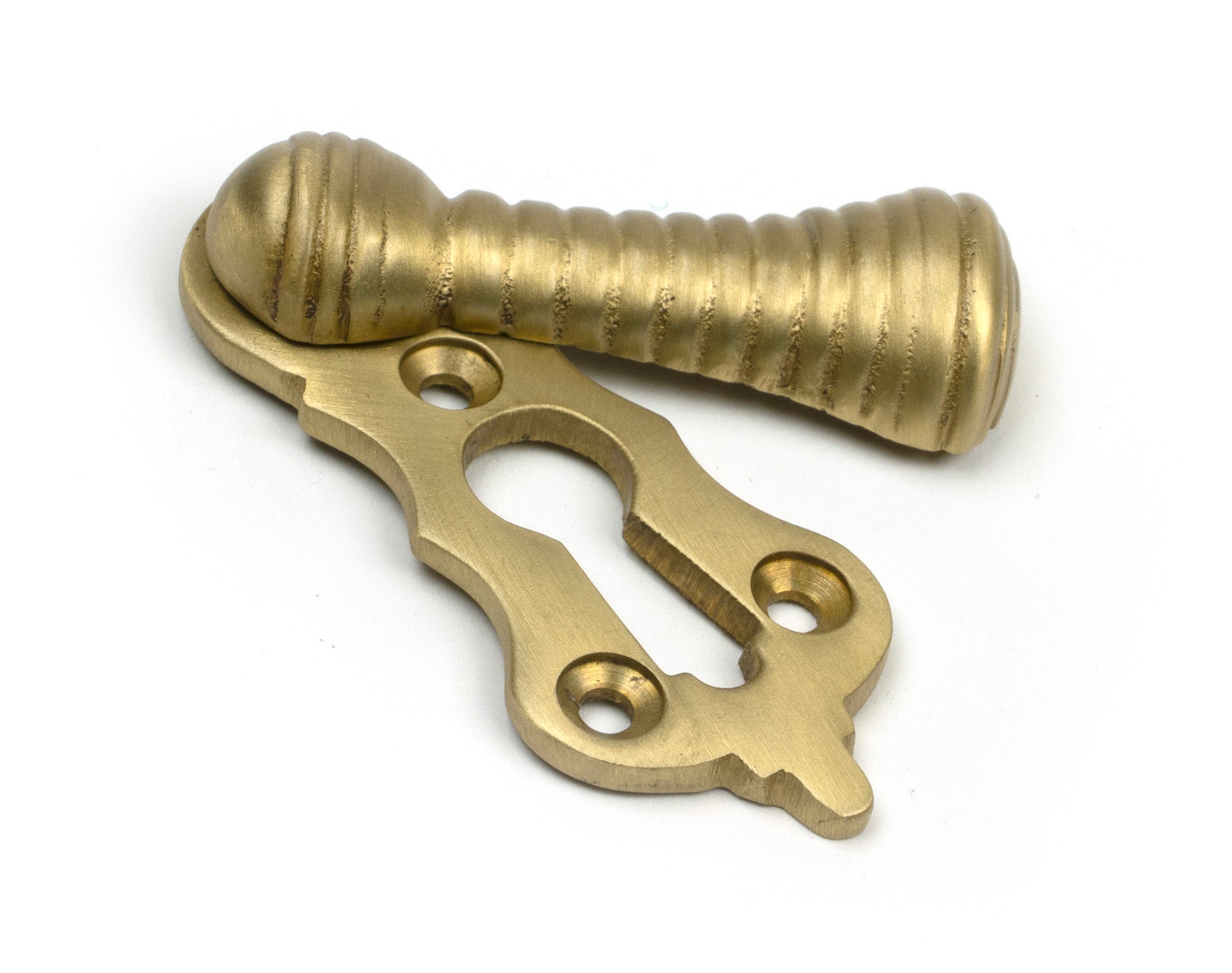 From The Anvil's Satin Brass Beehive Escutcheon
