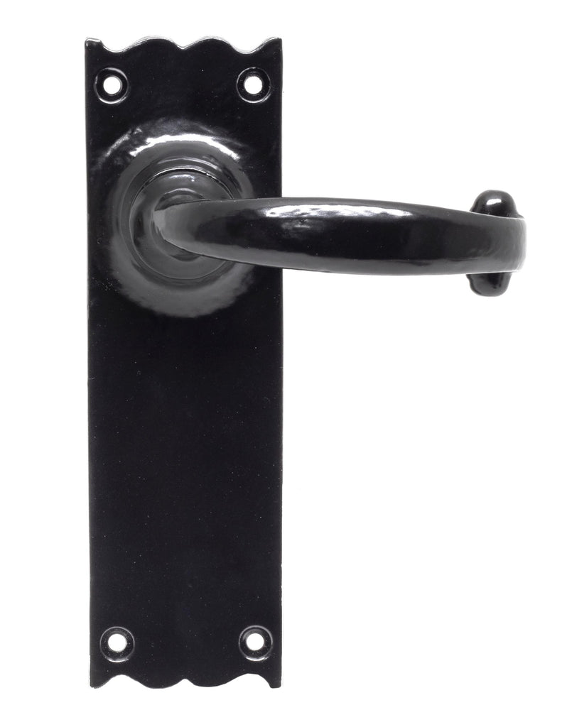 White background image of From The Anvil's Black Cottage Lever Latch Set | From The Anvil