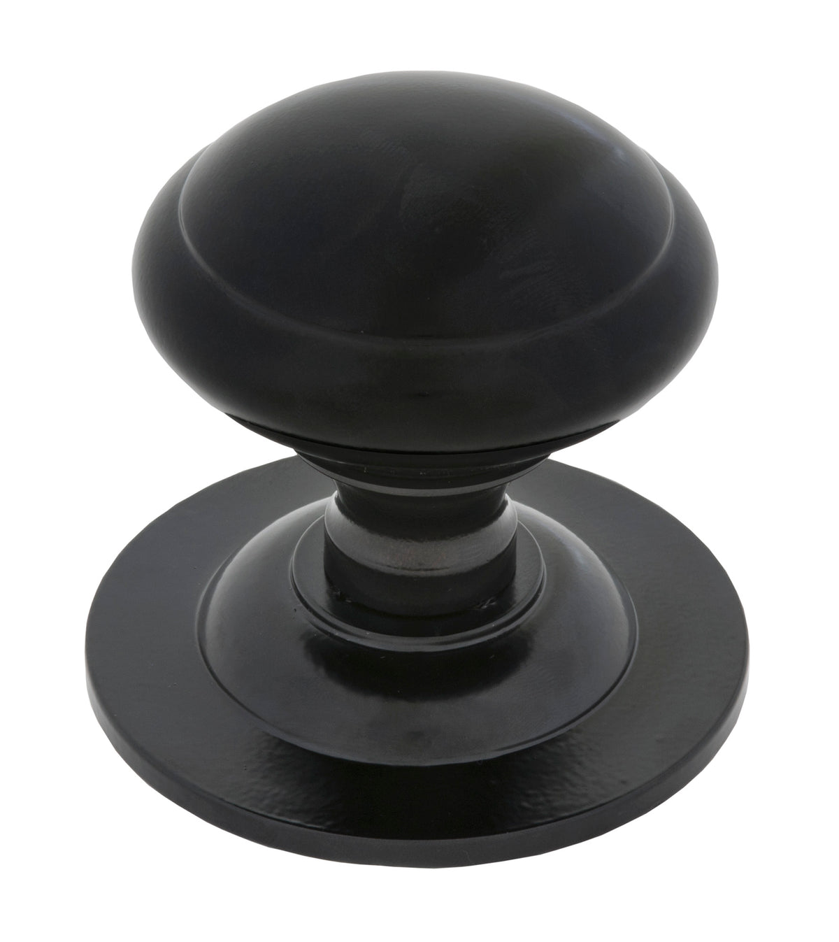 From The Anvil's Black Round Centre Door Knob
