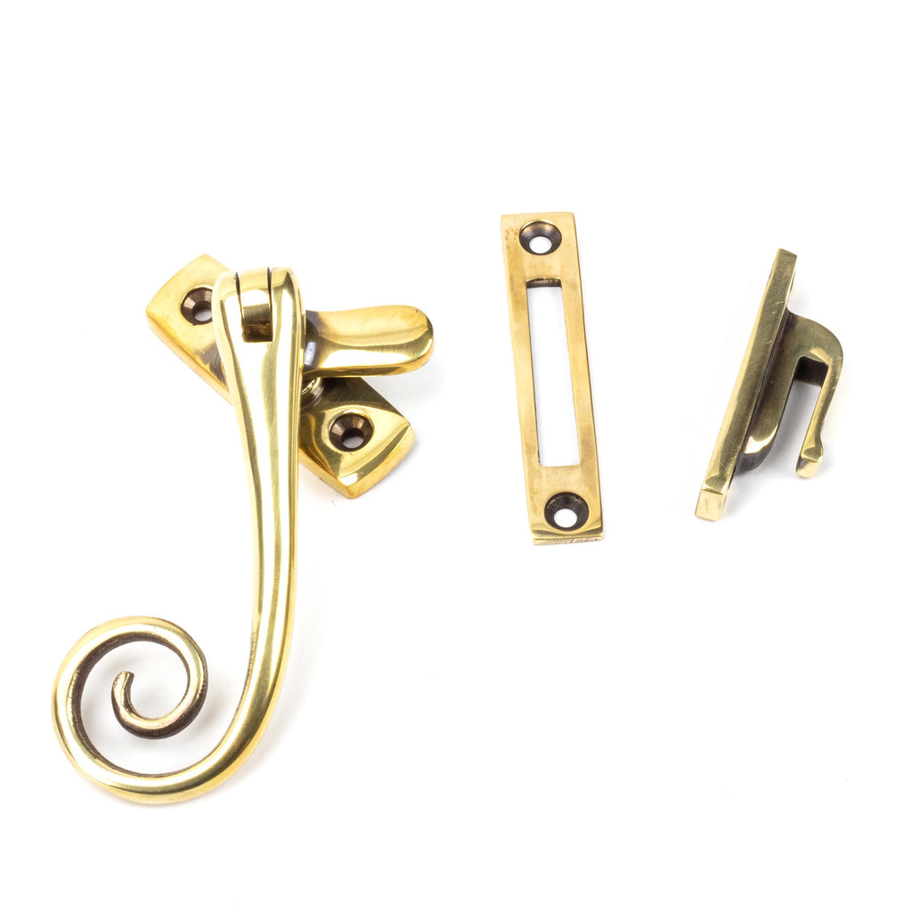 White background image of From The Anvil's Aged Brass Monkeytail Fastener | From The Anvil