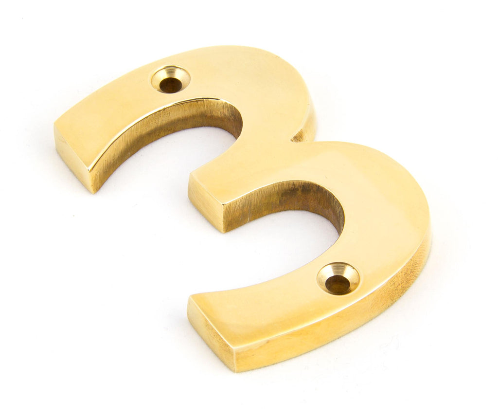 White background image of From The Anvil's Polished Brass Polished Brass Numeral | From The Anvil