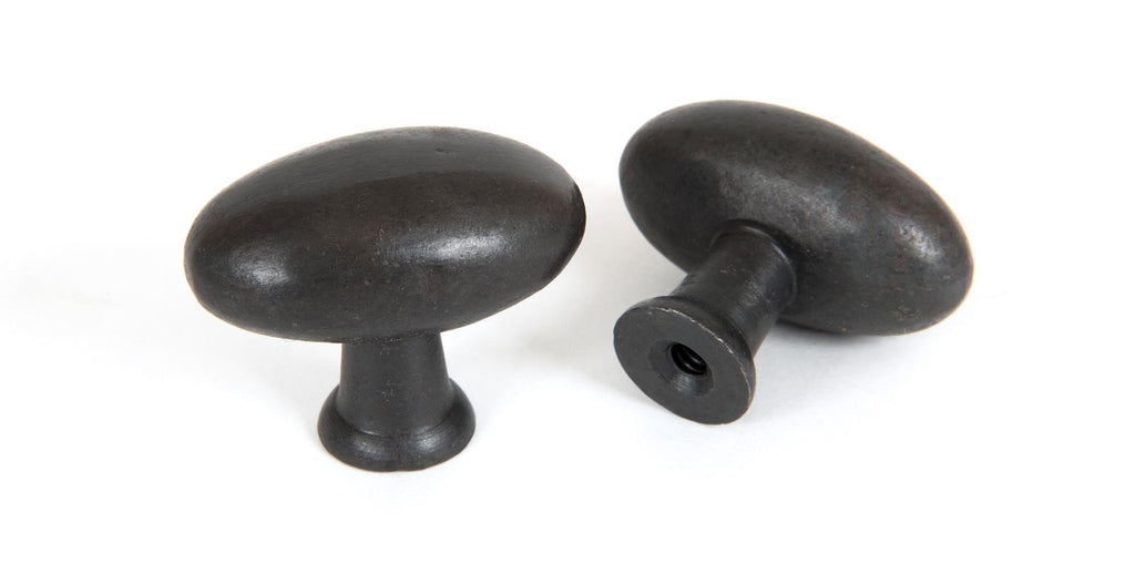 White background image of From The Anvil's Beeswax Oval Cabinet Knob (Blacksmith) | From The Anvil