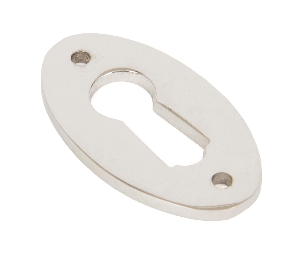 White background image of From The Anvil's Polished Nickel Oval Escutcheon | From The Anvil