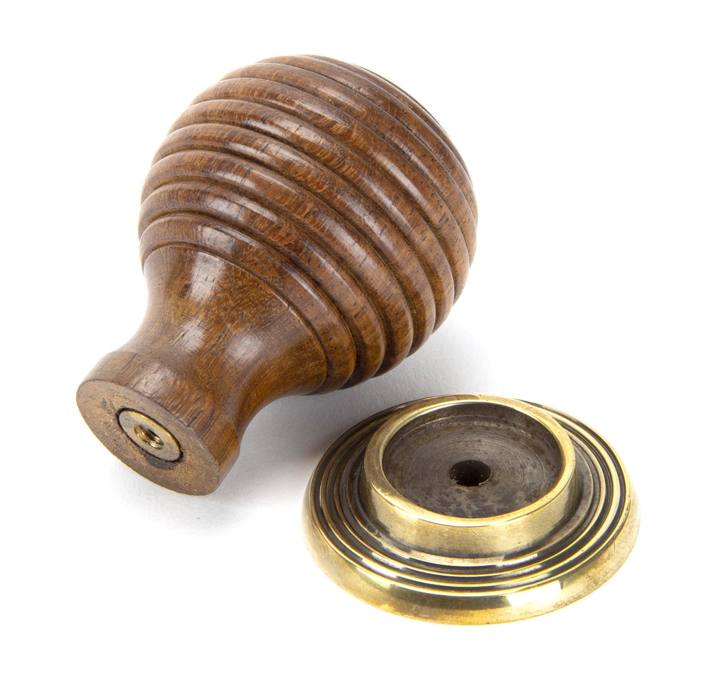 White background image of From The Anvil's Rosewood Wooden Beehive Cabinet Knob | From The Anvil