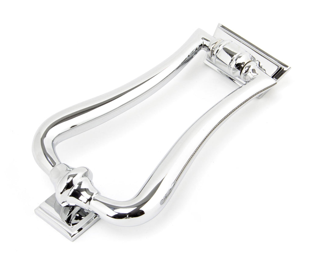 White background image of From The Anvil's Polished Chrome Art Deco Door Knocker | From The Anvil