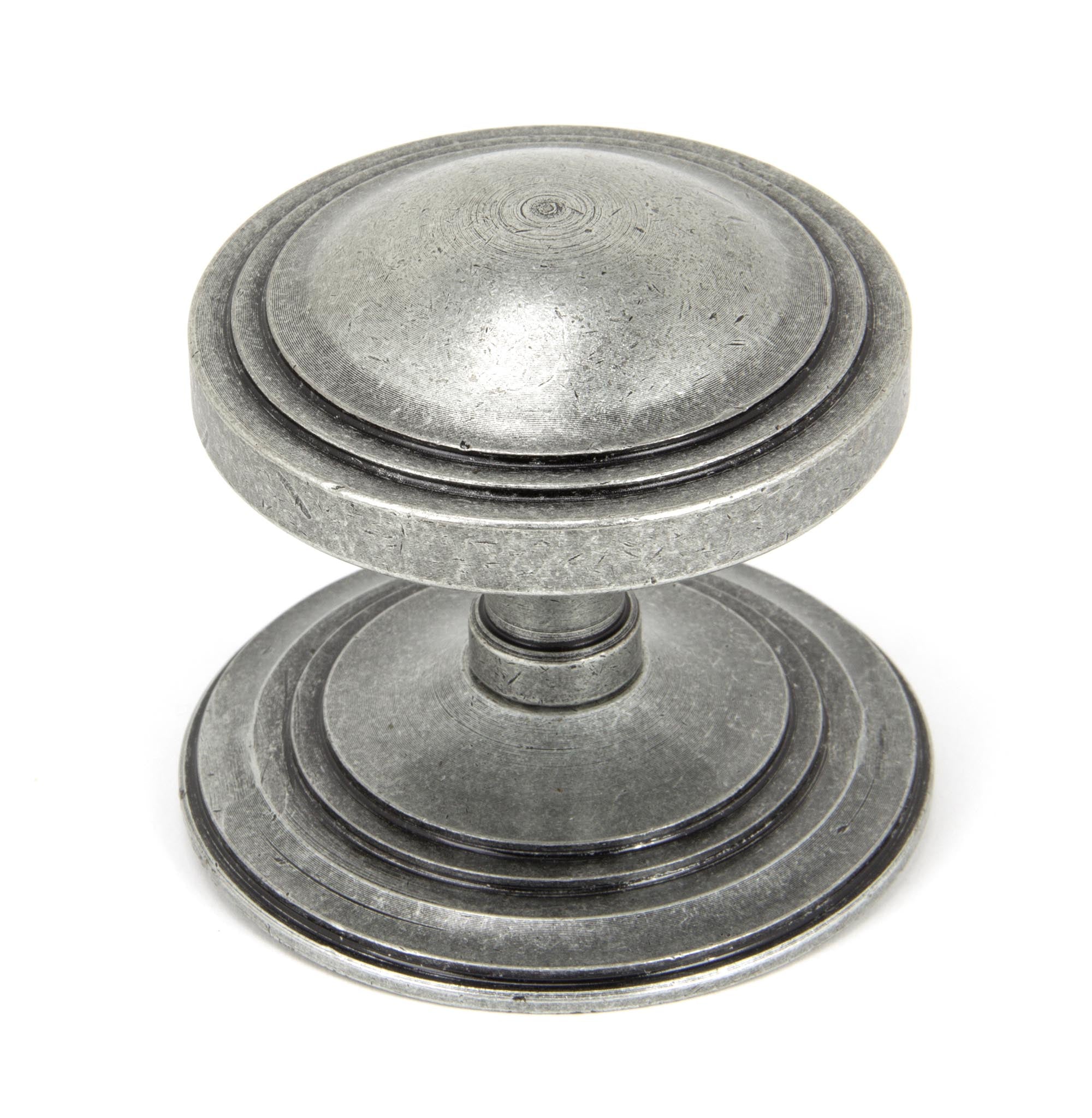 From The Anvil's Pewter Patina Art Deco Centre Door Knob