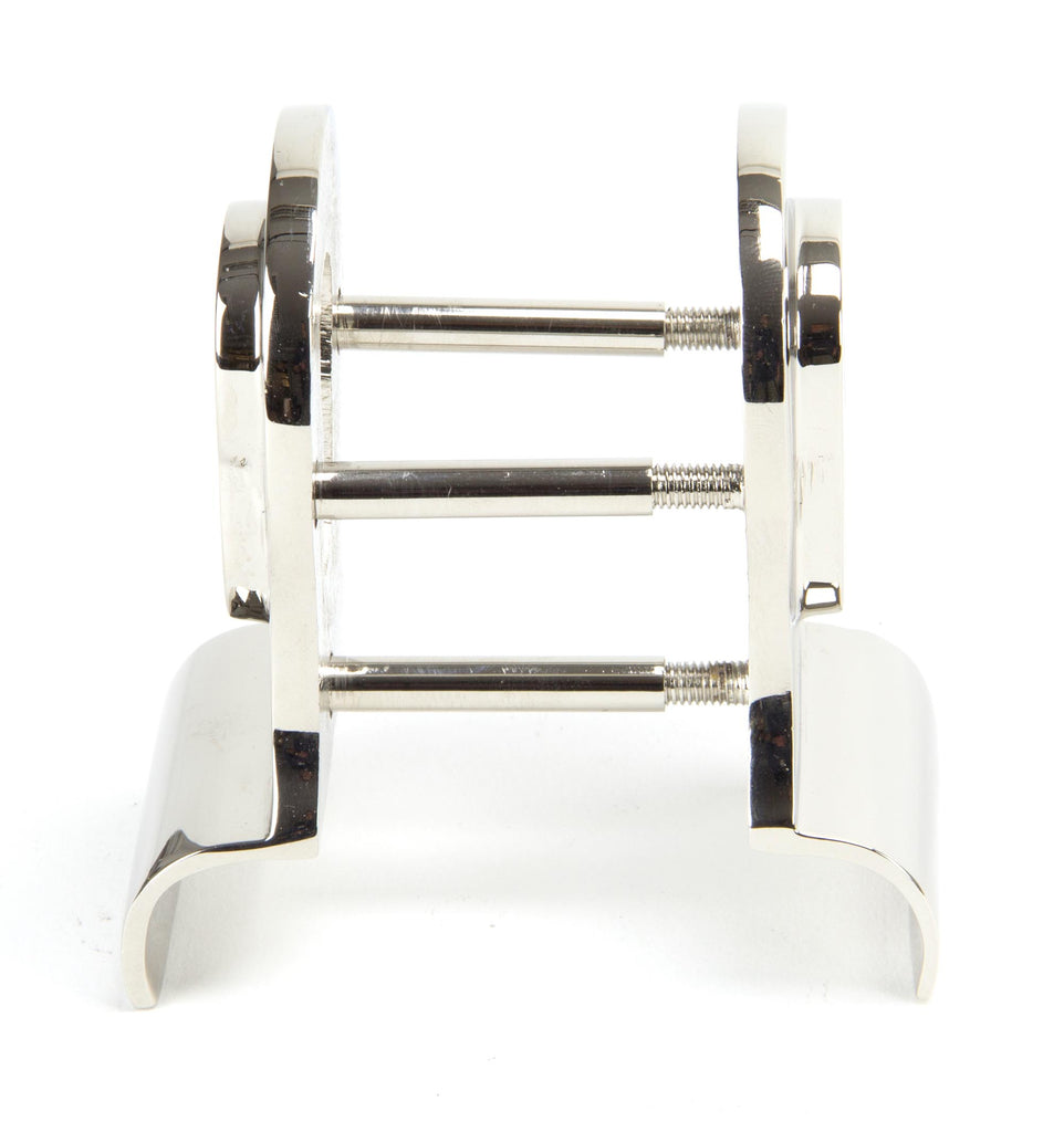 White background image of From The Anvil's Polished Nickel 50mm Euro Door Pull (Back to Back Fixings) | From The Anvil