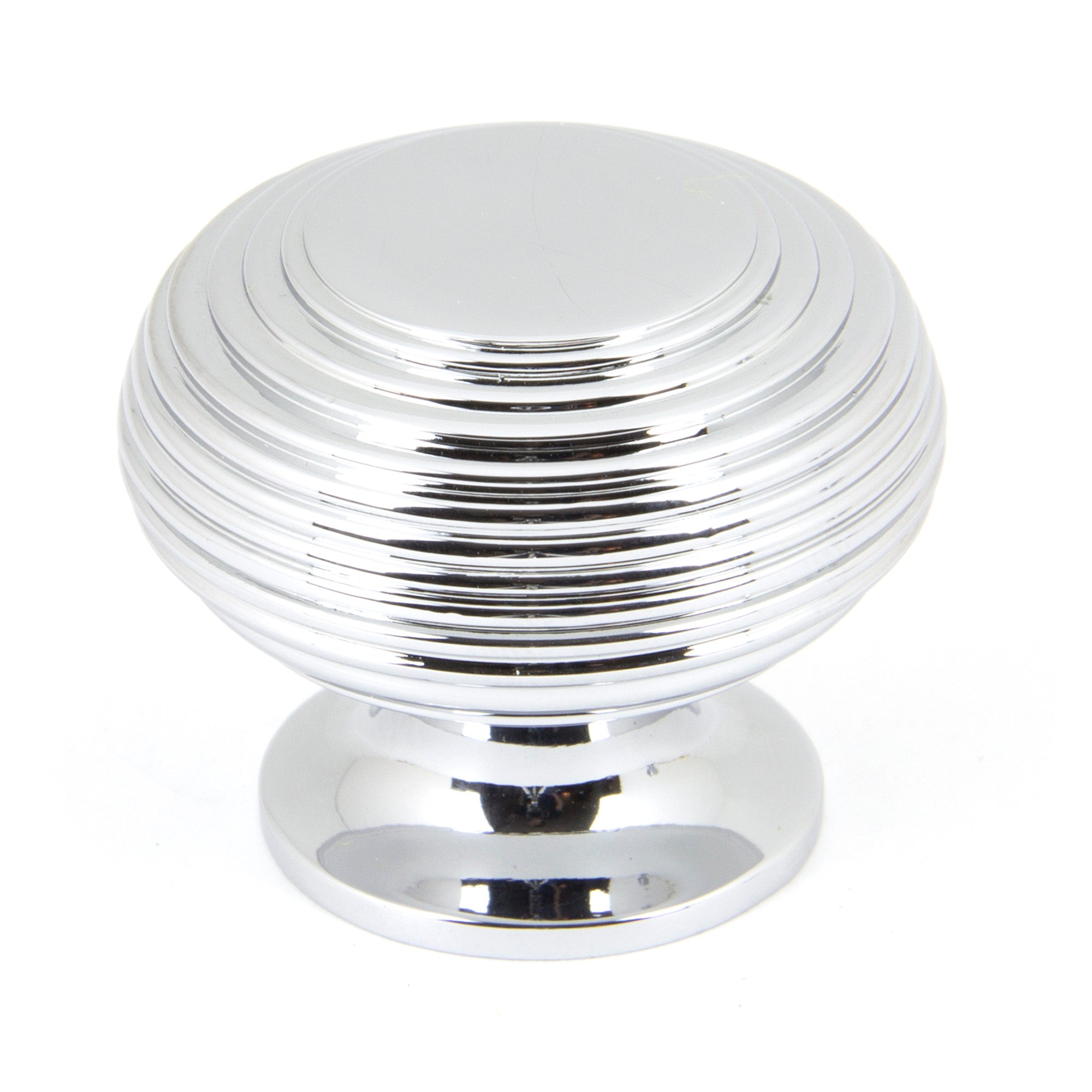 From The Anvil's Polished Chrome Beehive Cabinet Knob