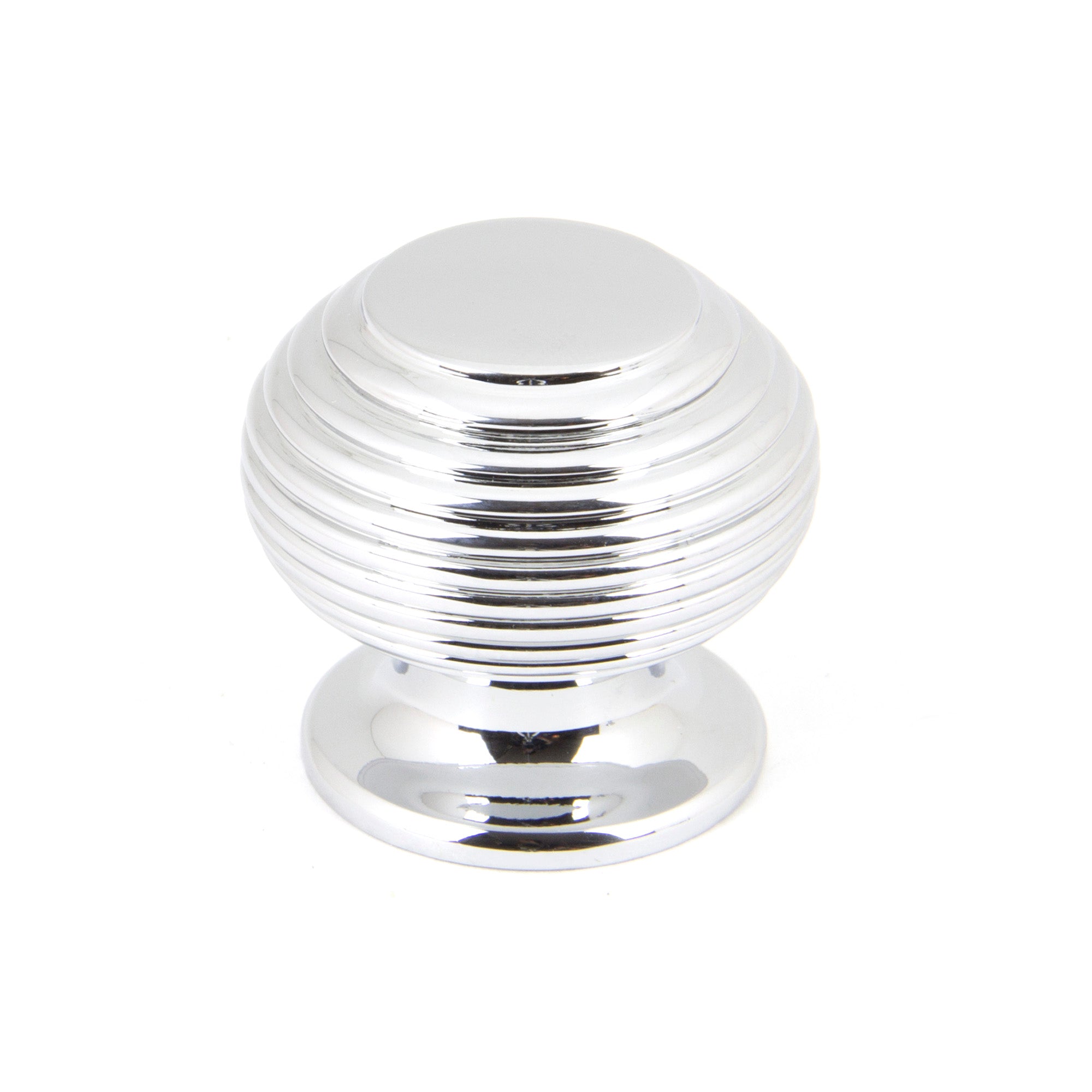 From The Anvil's Polished Chrome Beehive Cabinet Knob