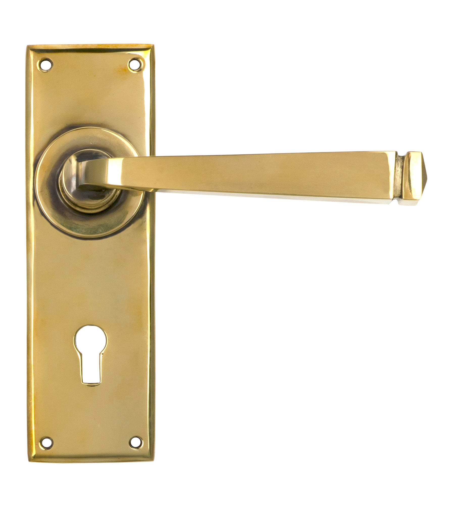 From The Anvil's Aged Brass Avon Lever Lock Set