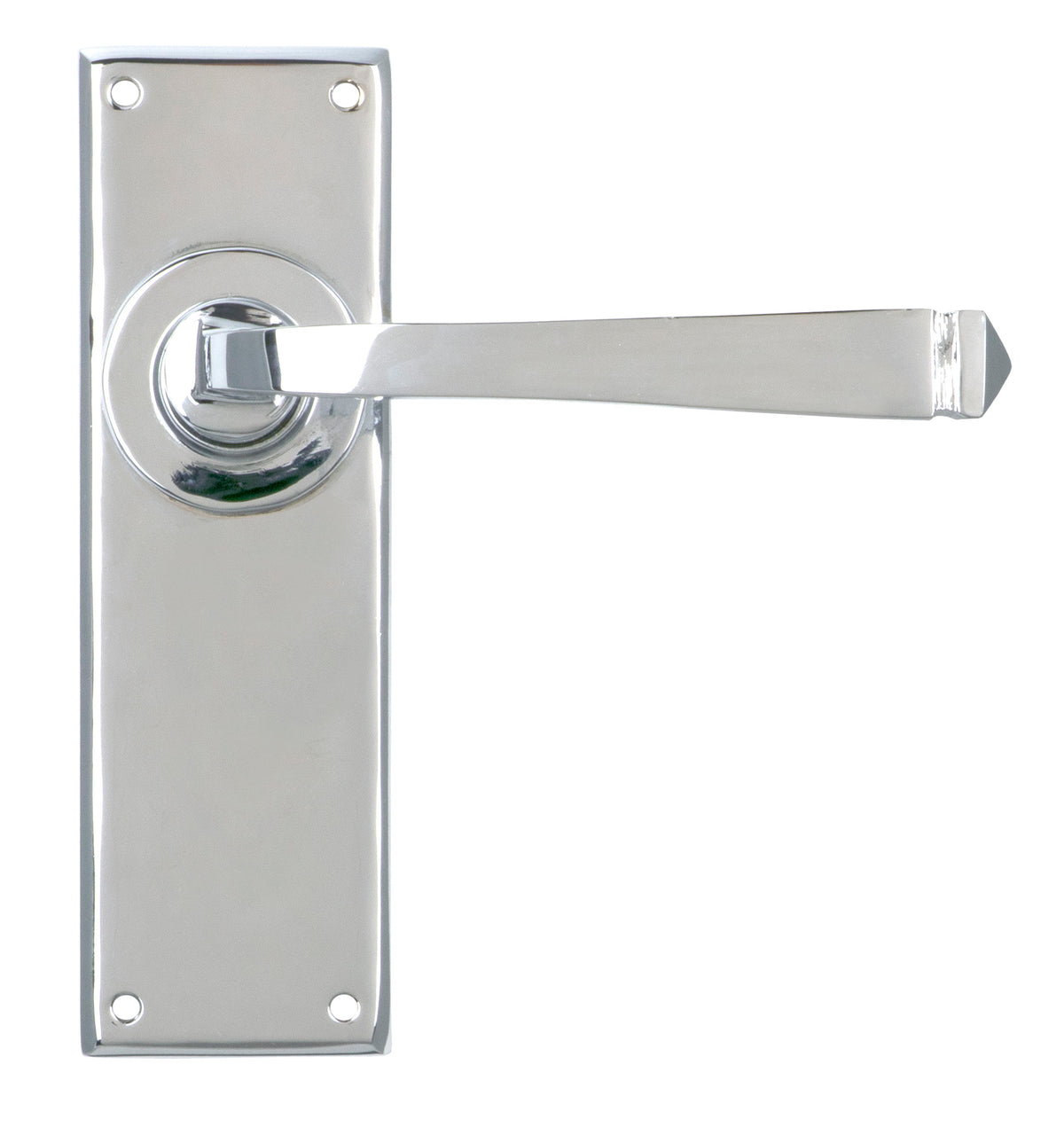 From The Anvil's Polished Chrome Avon Lever Latch Set