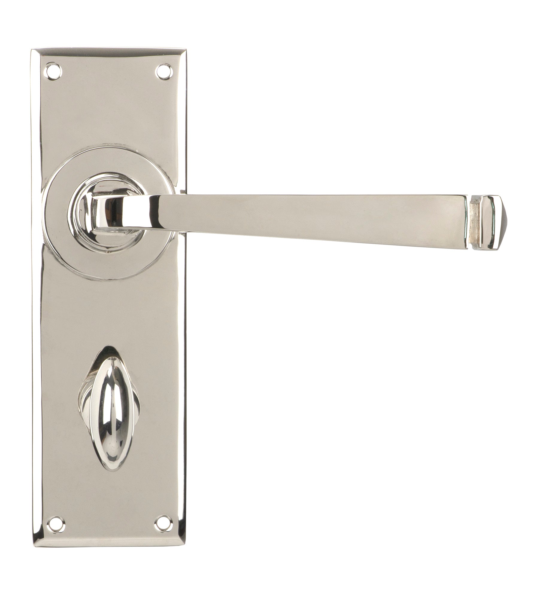 From The Anvil's Polished Nickel Avon Lever Bathroom Set