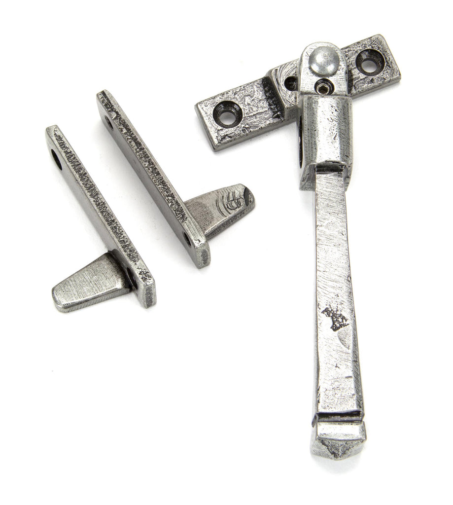 White background image of From The Anvil's Pewter Patina Night-Vent Locking Avon Fastener | From The Anvil