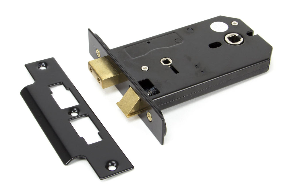 White background image of From The Anvil's Black Horizontal Bathroom Lock | From The Anvil