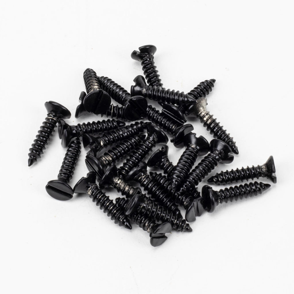 White background image of From The Anvil's Black Countersunk Raised Head Screws (25) | From The Anvil