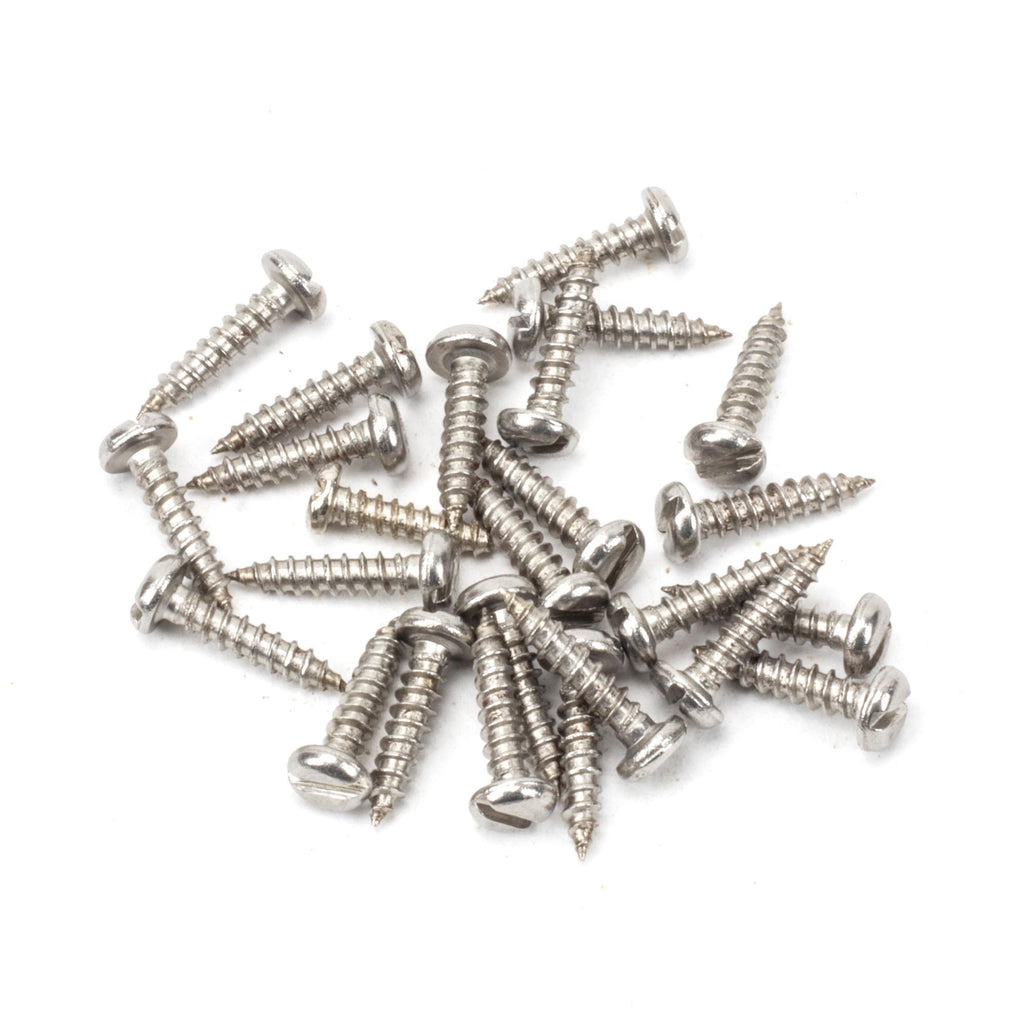 White background image of From The Anvil's Stainless Steel Round Head Screws (25) | From The Anvil
