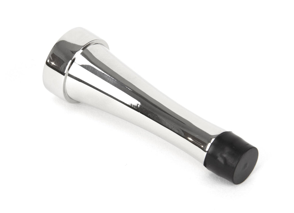 White background image of From The Anvil's Polished Chrome Projection Door Stop | From The Anvil