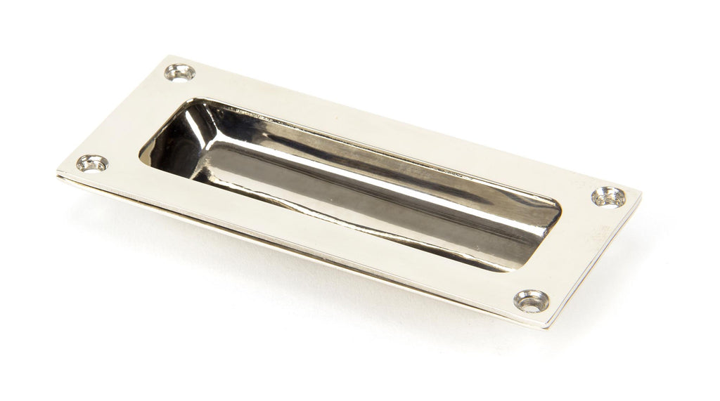 White background image of From The Anvil's Polished Nickel Flush Handle | From The Anvil